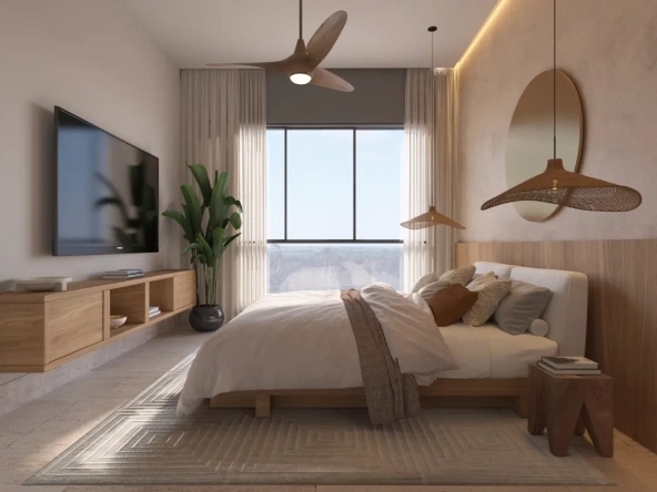 ID One Bedroom Condo with Garden View for Sale at Solea Palms, Zabela Beach, Punta Cana ()