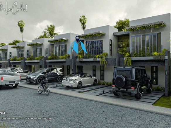 Modern Townhouse with Bedrooms for Sale in Bávaro’s Los Corales ()