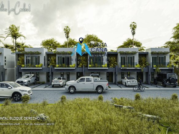 Modern Townhouse with Bedrooms for Sale in Bávaro’s Los Corales ()
