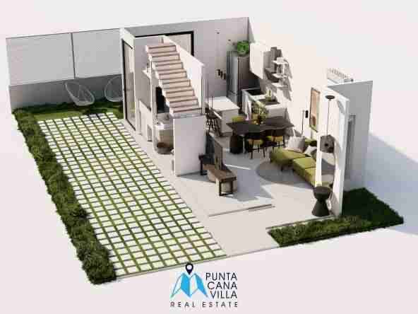 ID , Stylish Three Bedroom Villa with Balcony for Sale in Brisas de Punta Cana, Bávaro ()