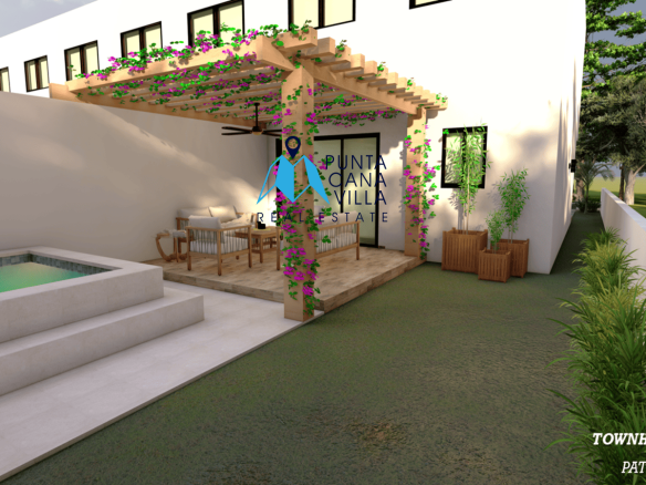 Modern Three Bedroom Townhouse for Sale in Pedro Mir Residences, Bavaro ()