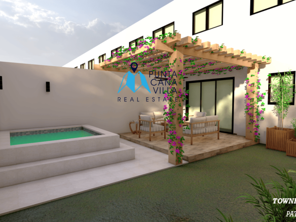 Modern Three Bedroom Townhouse for Sale in Pedro Mir Residences, Bavaro ()