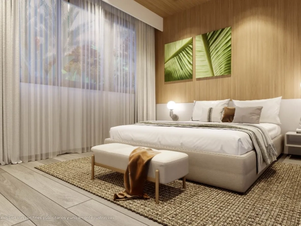ID Bavaro Punta Cana Apartment for Sale – Bedroom with Green Outdoor Space ()