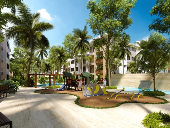 ID Bavaro Punta Cana Apartment for Sale – Bedroom with Green Outdoor Space ()