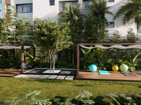 ID Bavaro Punta Cana Apartment for Sale – Bedroom with Green Outdoor Space ()
