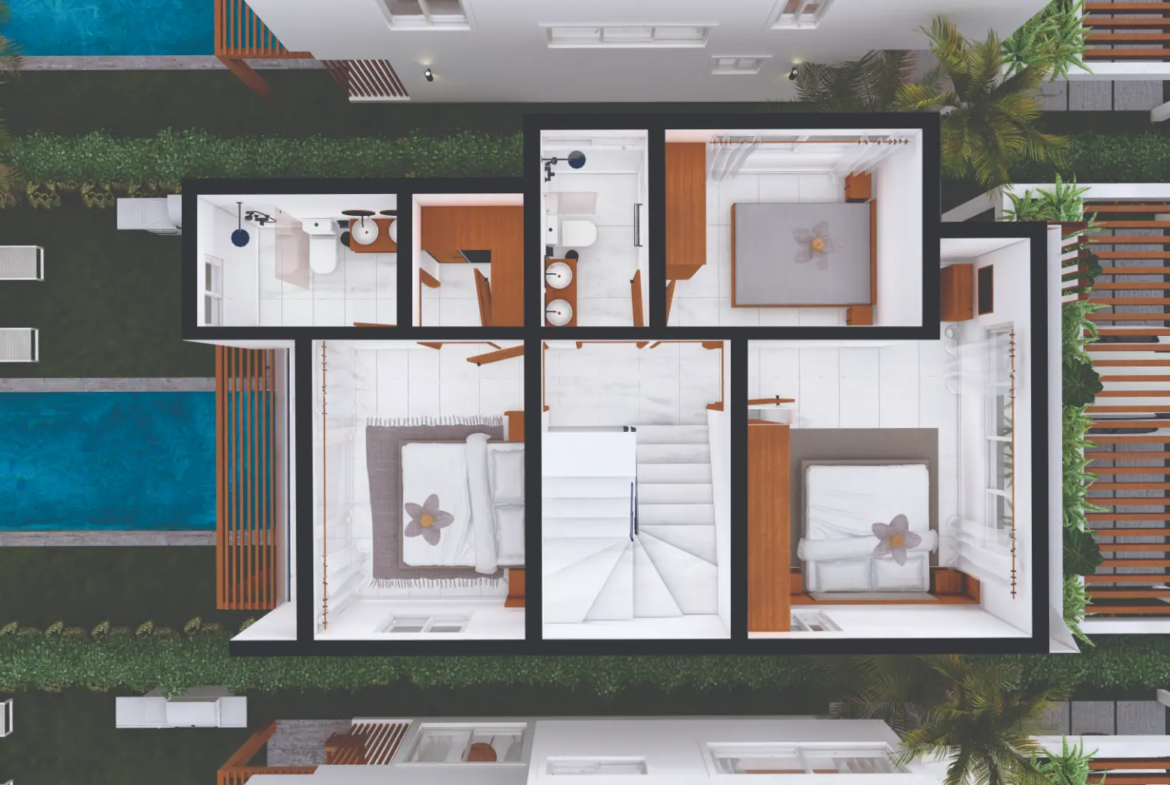 ID , Luxury Bedroom Villa at Palm Oasis Gardens with Beach Shuttle in White Sands, Punta Cana ()
