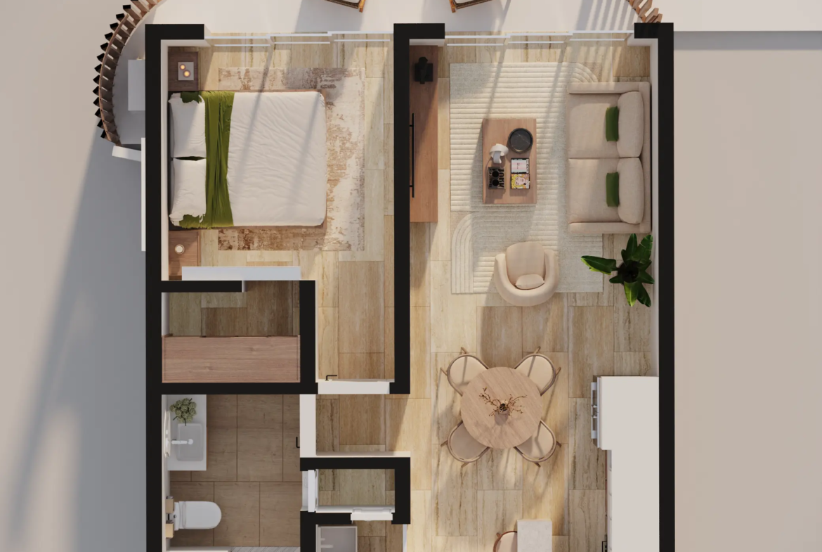 ID , Stylish Bedroom Condo in Bávaro at Botanico by Avalon for Sale ()