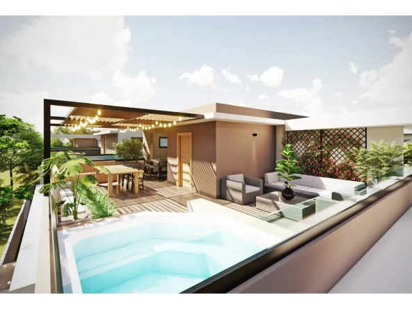 ID Costa Cana Punta Cana Villa for Sale – Modern Bedroom Kings Crown Villas with Balcony ()