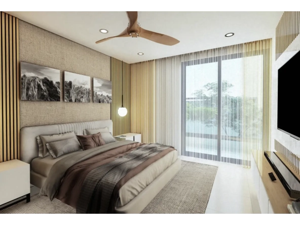 ID Costa Cana Punta Cana Villa for Sale – Modern Bedroom Kings Crown Villas with Balcony ()
