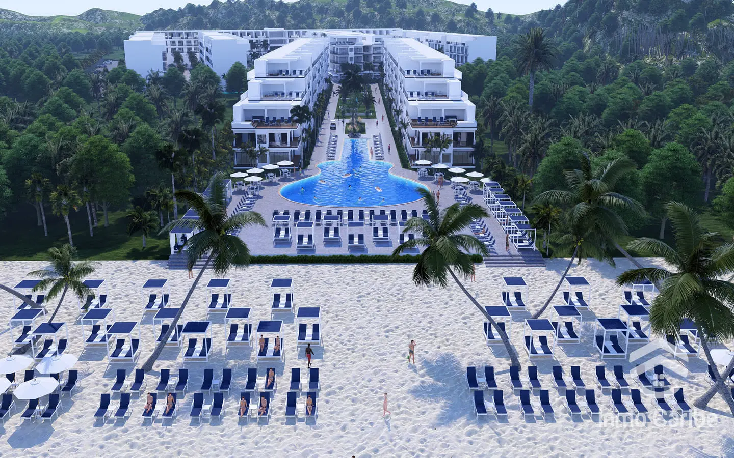 ID , For Sale Modern Bedroom Beachfront Penthouse in Ocean Paradise, Uvero Alto ()