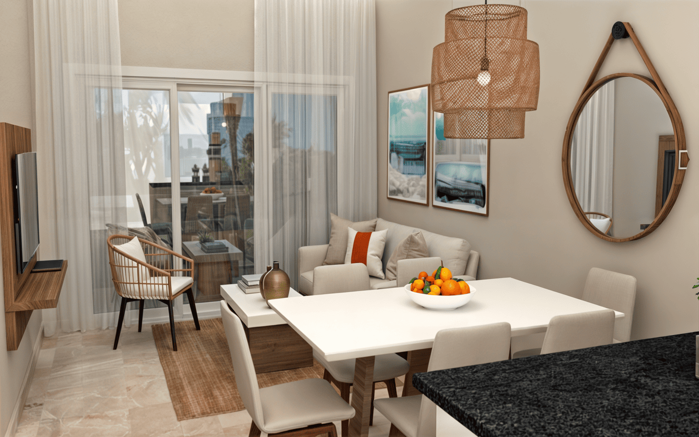 , Elegant Bedroom Bávaro Condo with Private Terrace for Sale ()