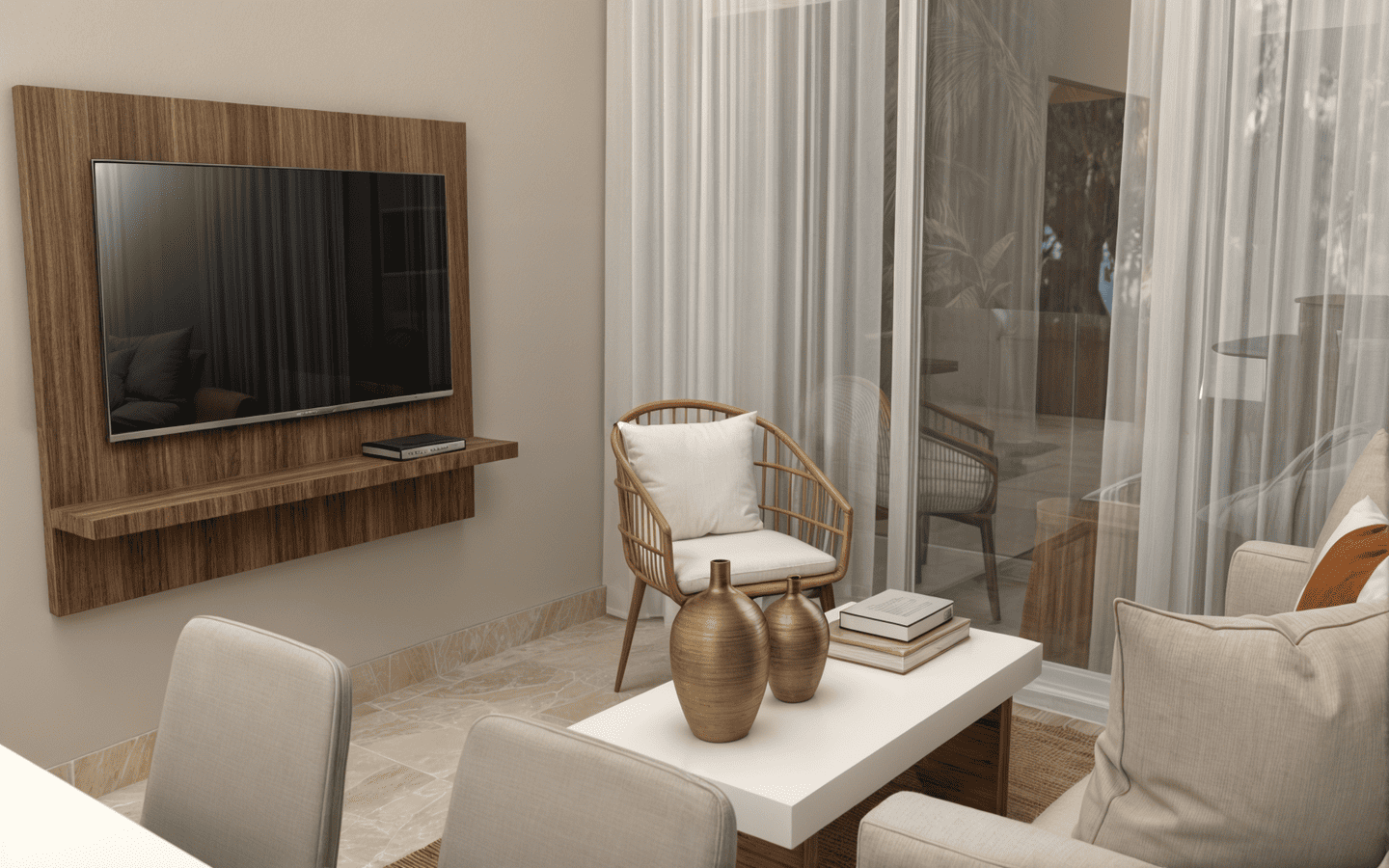 , Elegant Bedroom Bávaro Condo with Private Terrace for Sale ()