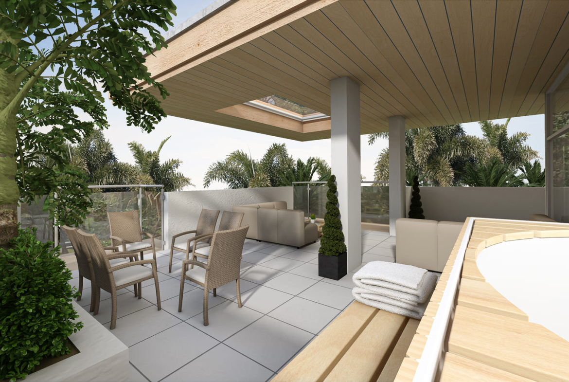 , Luxury BR + Studio Penthouse for Sale in Bávaro Punta Cana Miravia Luxury Rooftop Terrace ()