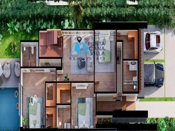 ID , Akana Cap Cana Modern BR Villas for Sale in Ciudad Las Canas ()