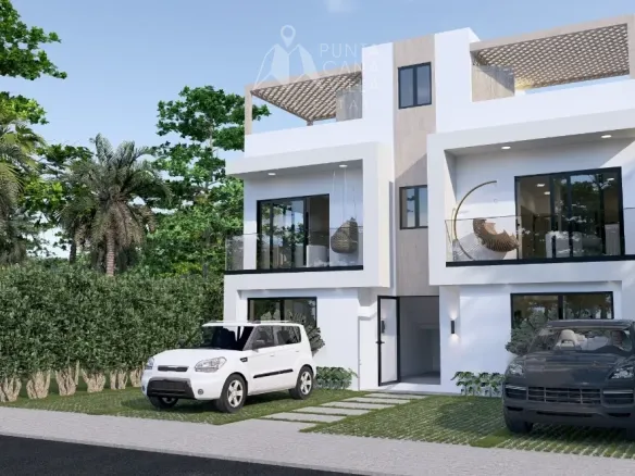 D Modern Bedroom Townhouse for Sale in Sole Mio Punta Cana ()