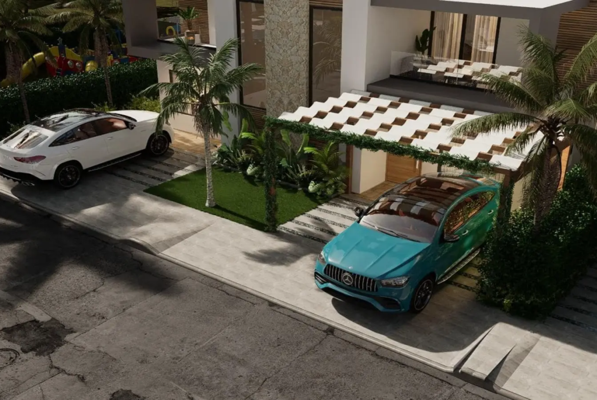 ID , Modern Bedroom Townhouse for Sale in Punta Cana Private Pool ()