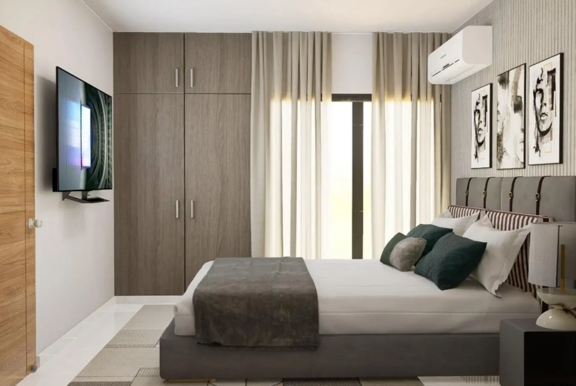 ID , Modern Bedroom Townhouse for Sale in Punta Cana Private Pool ()