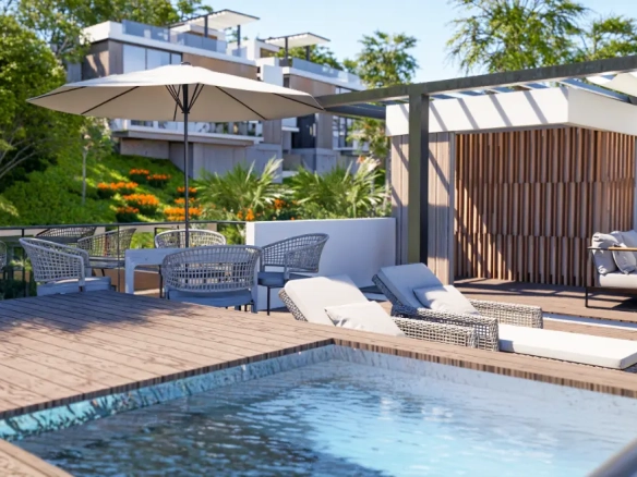 ID Samaná Escape Stylish Bedroom Ocean View Apartment with Jacuzzi at El Faro Blu Terrenas ()