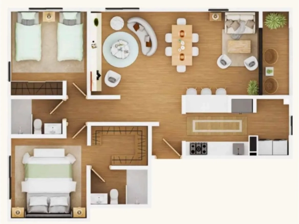 ID Elegant Two Bedroom Residence with Balcony at Araya Residences, Punta Cana ()