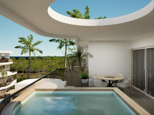 ID Sun Drenched Bliss in La Romana Luxury Bedroom Retreat at Marena Residences with Pool ()