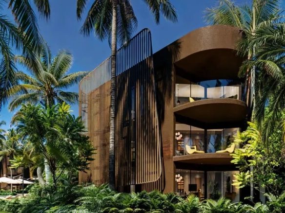 ID Own a Bedroom Oceanfront Retreat in Akkana Samaná Featuring Pools, a Beach Club, and Modern Coworking Amenities ()