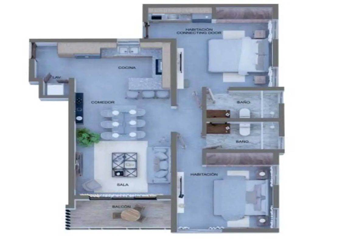 ID , Stunning Bedroom Condo in El Cortesito, the Heart of Bavaro, Punta Cana ()
