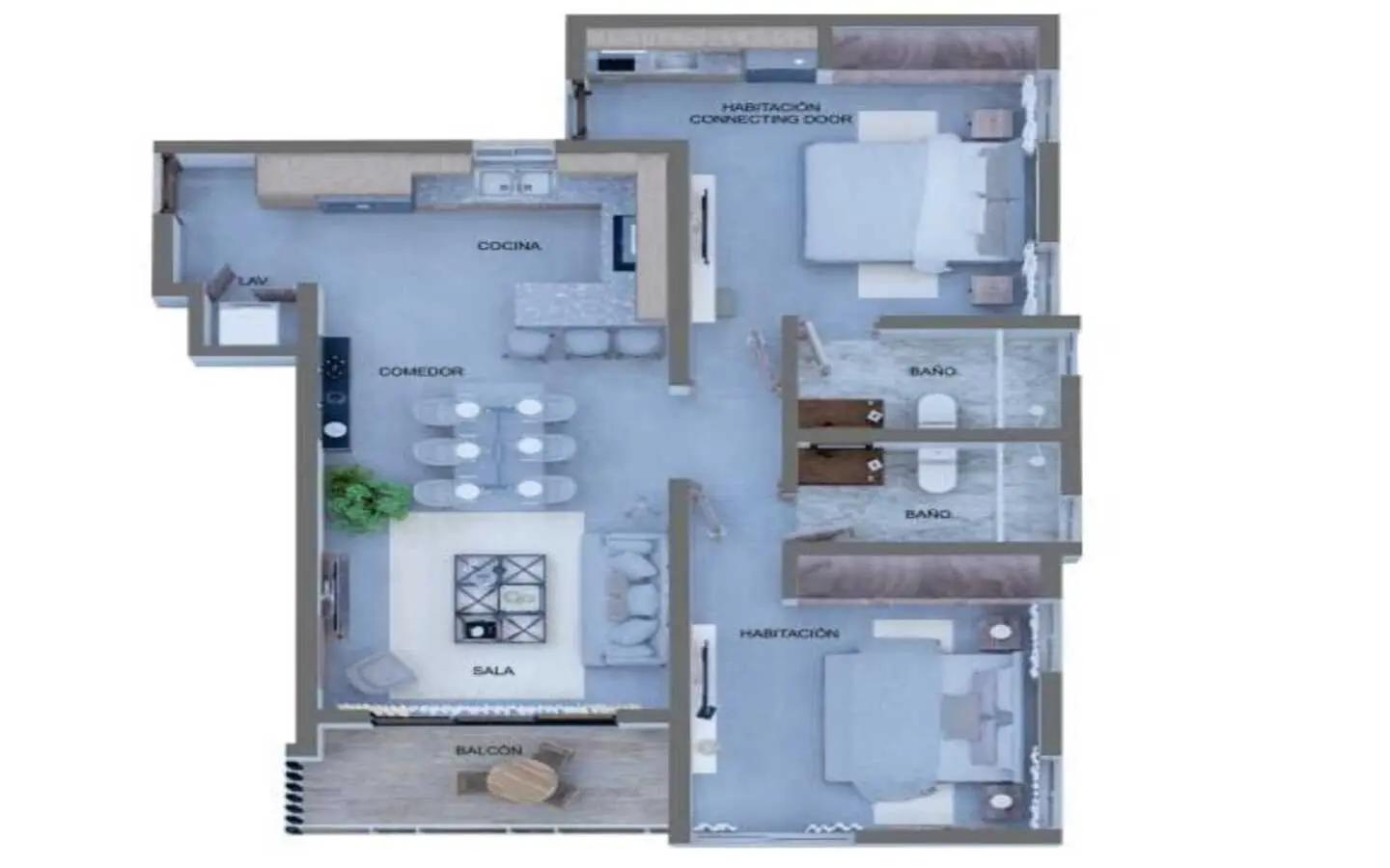 ID , Stunning Bedroom Condo in El Cortesito, the Heart of Bavaro, Punta Cana ()