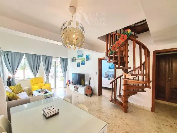 ID Exclusive Bedroom Beachfront Penthouse in Playa Turquesa, Bavaro for Sale ()
