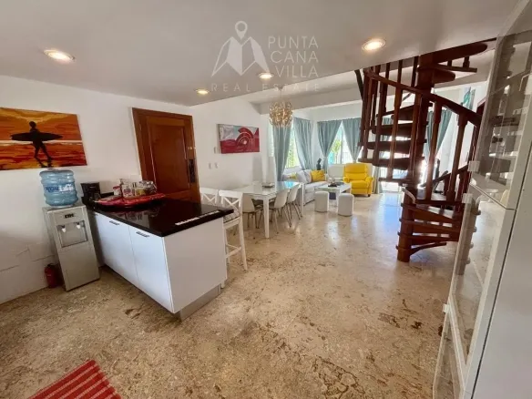 ID Exclusive Bedroom Beachfront Penthouse in Playa Turquesa, Bavaro for Sale ()