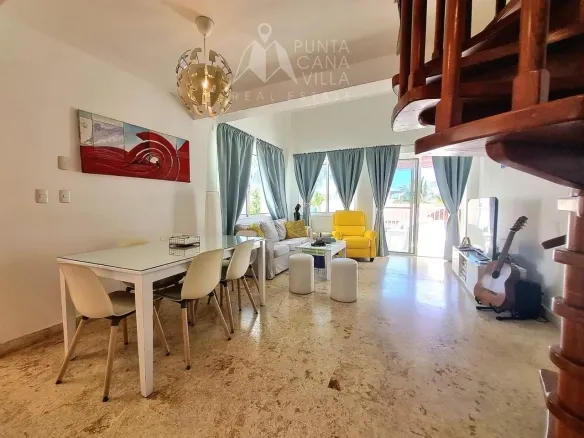 ID Exclusive Bedroom Beachfront Penthouse in Playa Turquesa, Bavaro for Sale ()